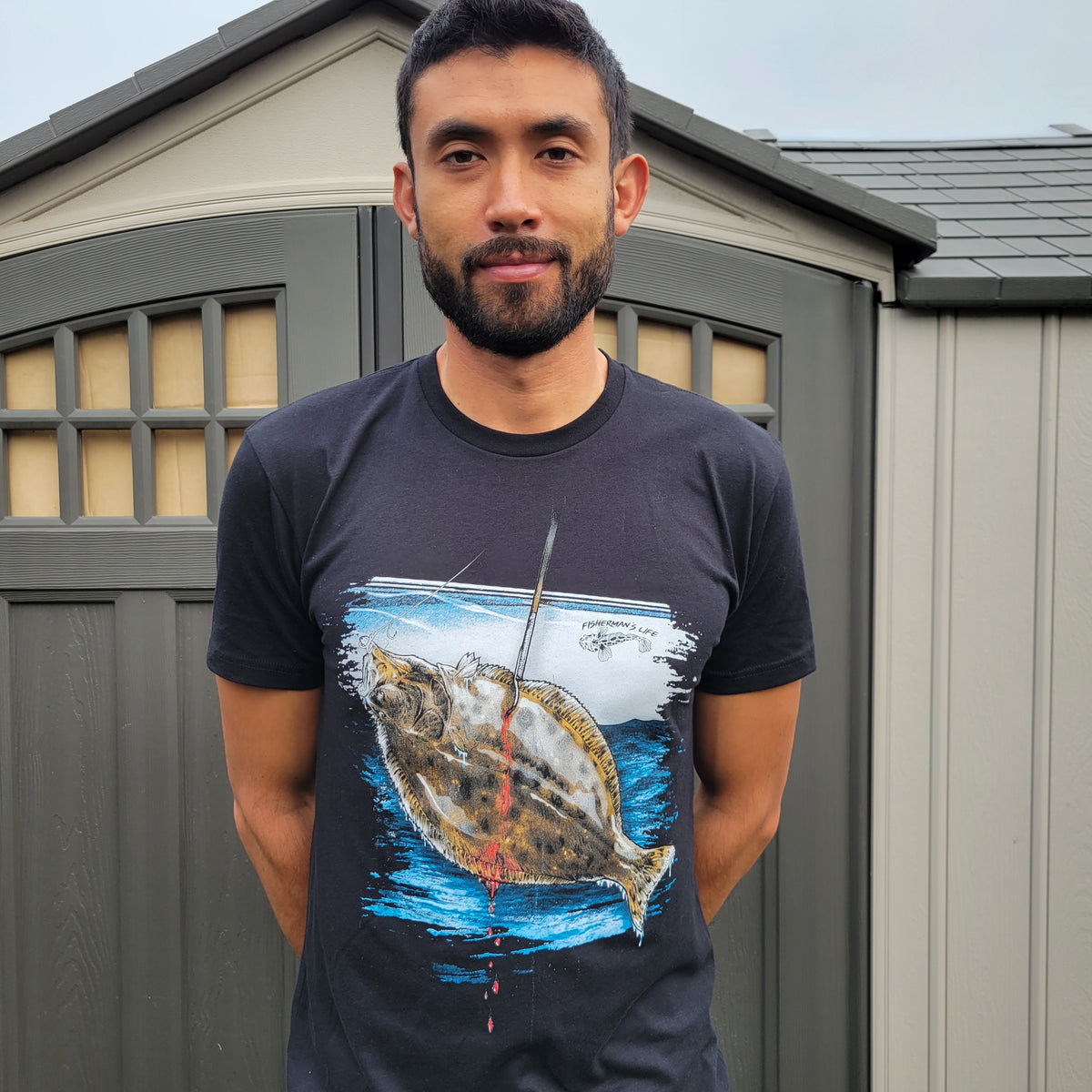 California Halibut TSHIRT Gaffed! Fisherman's Life®