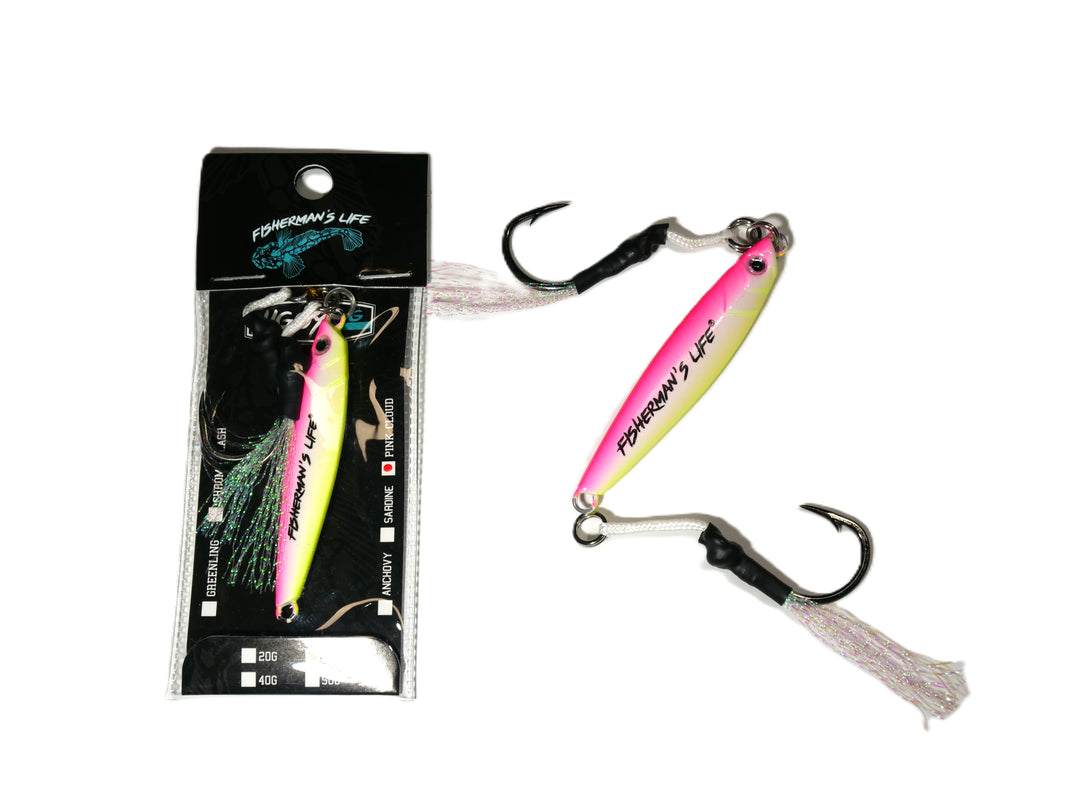 Fisherman's Life Vertical Jigs 20g, 30g, 40g, 50g (Four Color Variations) Fisherman's Life Vertical Jigs 20g, 30g, 40g, 50g (Four Color Variations)